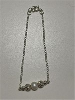 STERLING SILVER PEARL BRACELET