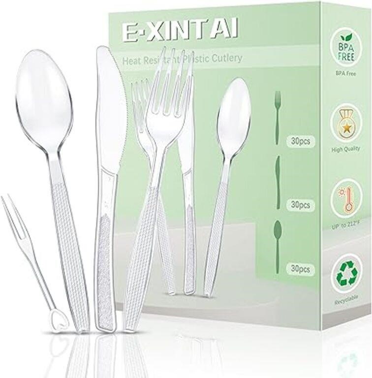 Plastic Cutlery Set 90 Piecesï¼Œ plastic spoons ï¼