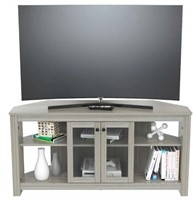 Inval Corner TV Stand With Glass Doors For 60"