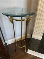 Glass Top Plant Stand
