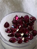 10.49ct tw Faceted Garnet Gemstones in Gem Jar