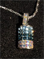 Sparkling crystal necklace very unique chain lots
