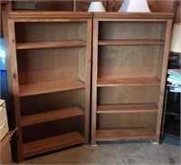 2 Solid Wood Bookcases