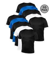 XL Blank Activewear Pack of 10 Men's T-Shirt, Quic