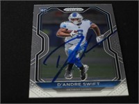 D'Andre Swift signed ROOKIE football card COA