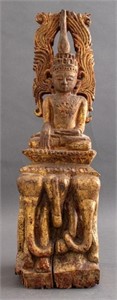 Southeast Asian Gilt & Lacquered Offering Figure