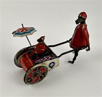 Stock Germany Dog and Monkey Rickshaw Toy