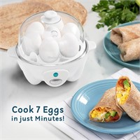 Elite Gourmet Rapid Egg Cooker: White, 7 Eggs