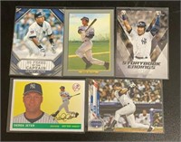 (5) Derek Jeter Baseball Cards