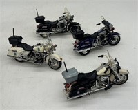 (4) Vintage Harley Davidson Police Motorcycle Mode