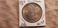 1898P Morgan Dollar Full Strike MS63