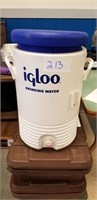 Igloo cooler drink dispenser