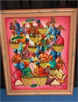 Haitian Painting, Framed, Signed Fan Fan