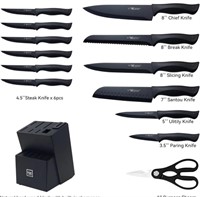 Knife Sets for Kitchen with Block, HUNTER.DUAL 1