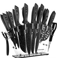 Dockorio all in one Kitchen Knife Set with B