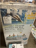 Intex prism frame 15ftx42in pool (?complete?)