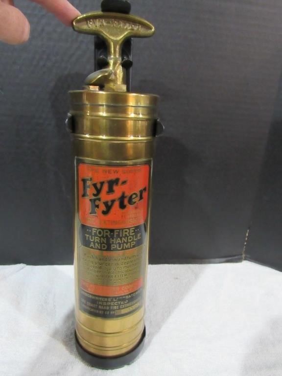 Vintage FYR - MAN Brass Fire Extinguisher NO SHIP
