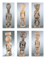 6 Congo style figures. 20th century.