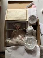 Heritage Porcelain Doll and Tea set Wrapped in Box