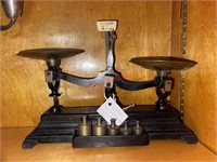 1860’s Henry Scale with Weights  (living room)
