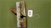 wood hand plane with farm scene painted on it