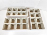 NEW Linen Narrow 8-Section Drawer Organizers (x3)
