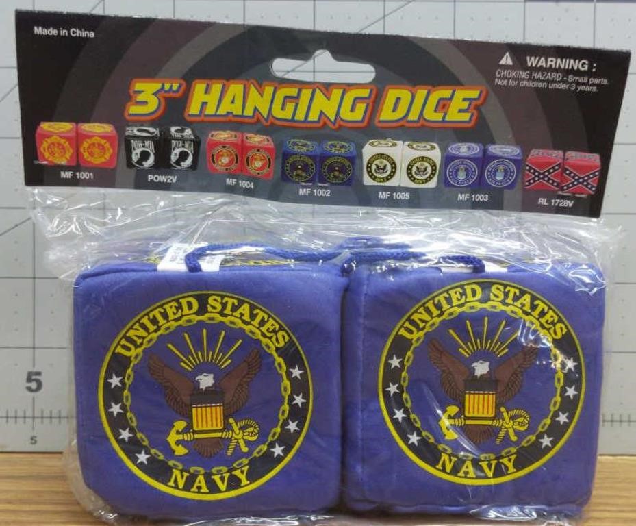 3" hanging dice us navy