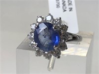 $10555. 10kt. Sapphire (2.80ct) Ring (Size 8)