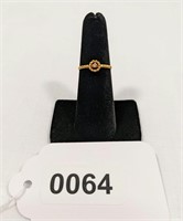 10K Yellow Gold Diamond Ring Sz 6 1/4