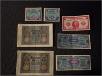 1940's France Netherlands & Germany Currency