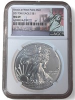 2017 W MS69 SILVER EAGLE - NGC