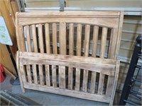 FULL OR QUEEN RUSTIC BED WITH RAILS