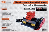 Excavator Brush Flail Mower 32"