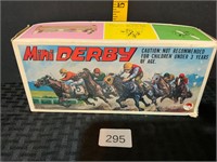 Vintage Shinsei Mini Derby Horse Racing Toy w/Box