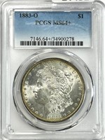 1883-O Morgan Silver Dollar MS-64+