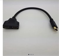 kabel HDMI splitter 2 port / 1 input ke 2 output