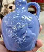 BLUE POTTERY JUG WITH PIRATE