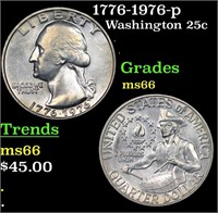 1776-1976-p Washington Quarter 25c Grades GEM+ Unc