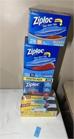 3 Boxes of Ziploc Bags & 2 Rolls of Glad Press'n