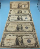 (5) 1935 $1 SILVER CERTIFICATES