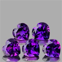 Natural  Purple Amethyst Hearts [Flawless-VVS]