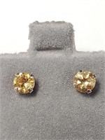 14KT CITRINE 0.6 CTS EARRINGS