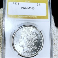 1878 Morgan Silver Dollar PGA - MS63