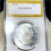 1878 Morgan Silver Dollar PGA - MS62PL