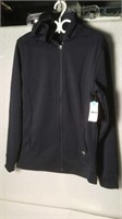 Men's Lg Navy front zip hooded jacket