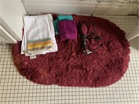 TOWELS, OVAL BATHMAT, HAIR STRAIGHTENER