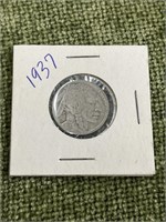 Indian Head Buffalo Nickel US 5 cents Coin 1937