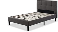 Lottie Upholstered Platform Bed Frame | Zinus Dark