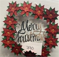 12" Christmas Metal Wreath