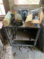 Metal Rolling Cart w/Contents